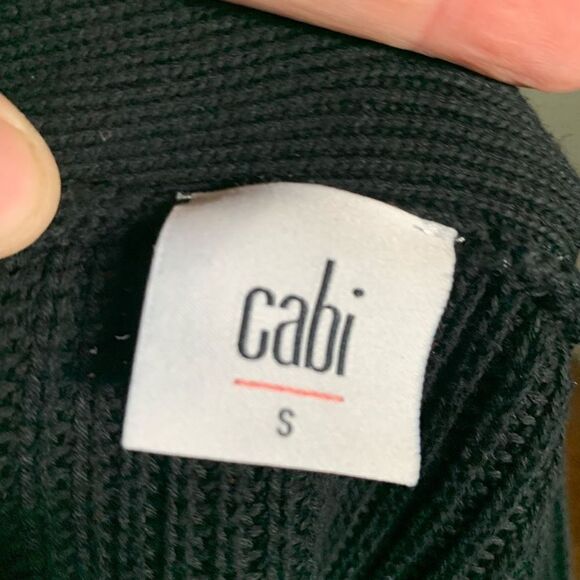 CAbi black grandpa button down S Madison cotton sweater - Picture 3 of 5